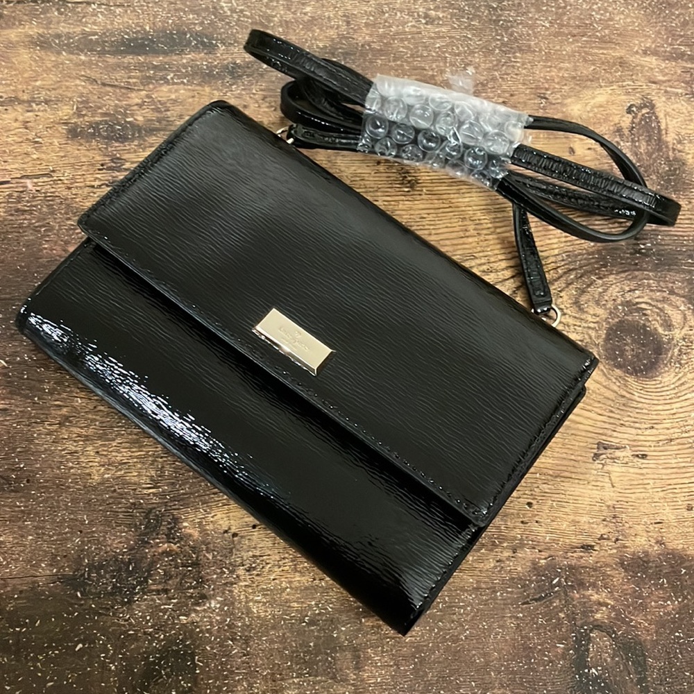 Kate Spade Winni Black Crossbody Bag WLRU2645 / bixby place black
